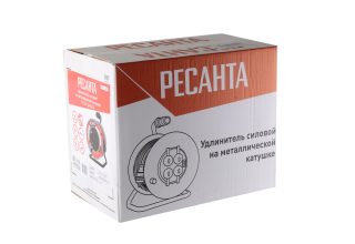 Удлинитель силовой на металлической катушке Ресанта, СУ-3х1,5-30/3