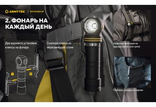 Фонарь Armytek Elf C2 Max LR USB-C Белый