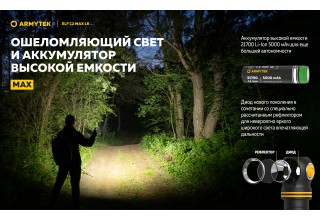 Фонарь Armytek Elf C2 Max LR USB-C Белый
