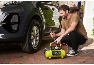 Компрессор безмасляный коаксиальный аккумуляторный RYOBI R18AC-0 (без батареи) система
                              ONE +