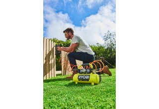 Компрессор безмасляный коаксиальный аккумуляторный RYOBI R18AC-0 (без батареи) система
                              ONE +