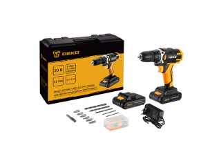 Дрель-шуруповерт аккумуляторная DEKO Banger 20V ONE + SET 63