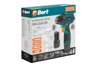 Дрель-шуруповерт аккумуляторная Bort BAB-12x2Li-FD