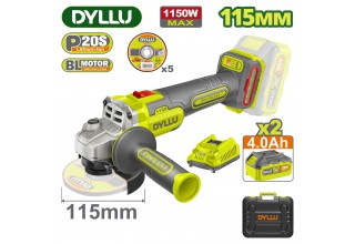 Углошлифмашина аккумуляторная DYLLU DTLAPB522