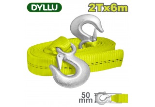 Трос буксировочный со стальными крюками 2т 6м DYLLU DTRT33260