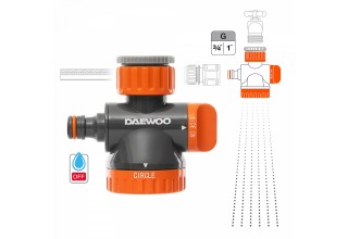 Адаптер двухканальный с лейкой для крана G 3/4 " и 1" (26,5-33,3мм) DAEWOO DWC 1325