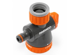 Адаптер двухканальный с лейкой для крана G 3/4 " и 1" (26,5-33,3мм) DAEWOO DWC 1325