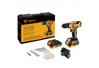 Дрель-шуруповерт аккумуляторная DEKO GCD20DU PRO SET 63