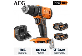 Дрель-шуруповерт аккумуляторная AEG BS18G4-202C