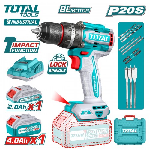 Дрель-шуруповерт ударная TOTAL TIDLI20868