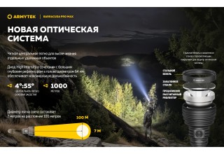 Фонарь Armytek Barracuda Pro Max Magnet USB Белый