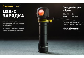 Фонарь Armytek Elf C2 USB-C Теплый