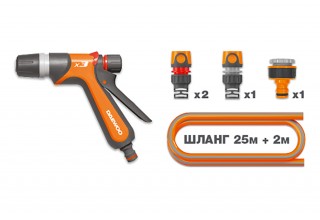 Катушка автоматическая со шлангом Auto Reel x25 и набором для полива DAEWOO DWR 3050