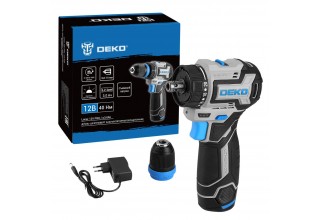 Дрель-шуруповерт аккумуляторная DEKO Loner 12V PRO 085-1121