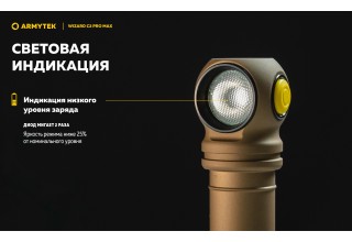 Фонарь Armytek Wizard C2 Pro Max Sand Белый
