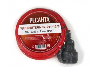 Удлинитель силовой б/катушки Ресанта СУ-2х1-10/0