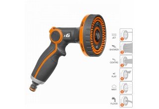 Пистолет-распылитель 1/2 " - 5/8" с плавной регулировкой напора 6 типов струй DAEWOO
                              DWG 3020