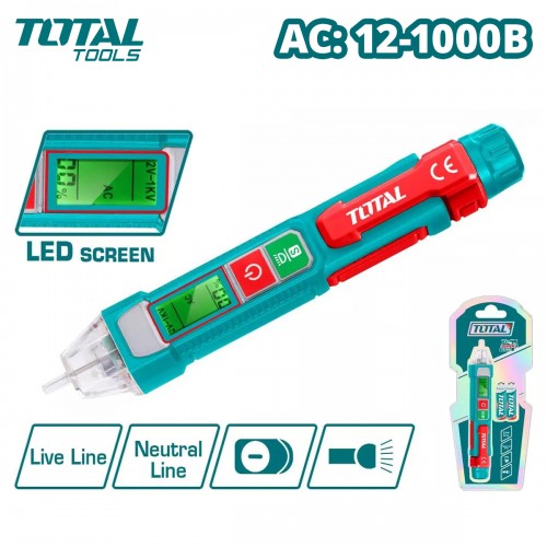 Индикатор напряжения бесконтактный 12-1000В TOTAL THT210003