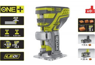 Фрезер кромочный RYOBI R18TR-0 (без батареи) система ONE +