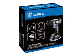 Дрель-шуруповерт аккумуляторная DEKO Loner 20V 085-1006