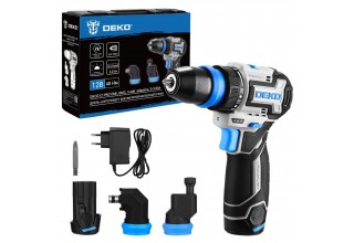 Дрель-шуруповерт аккумуляторная DEKO DKCD12 PRO ONE 085-1320