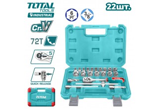 Набор инструментов 3/8 " TOTAL THT381221 (22 предмета)