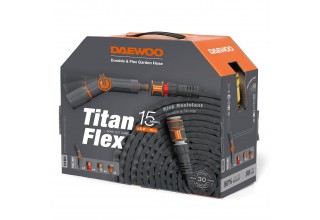 Шланг для полива TitanFlex 15 метров с набором для полива DAEWOO DWH 9222