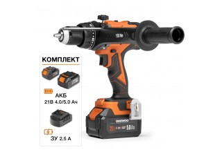 Дрель-шуруповерт ударная аккумуляторная DAEWOO DAA 7521Li SET