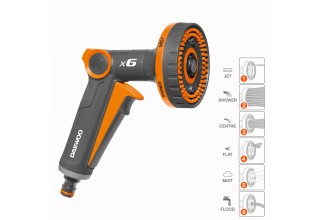 Пистолет-распылитель 1/2 " - 5/8" с плавной регулировкой напора 6 типов струй DAEWOO
                              DWG 3030