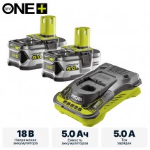 Аккумулятор (2) с зарядным устройством RYOBI RC18150-250 система ONE +