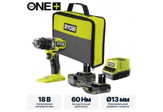 Дрель-шуруповерт ударная RYOBI RPD18C1-242S система ONE +