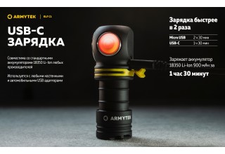 Фонарь Armytek Elf C1 USB-C Белый
