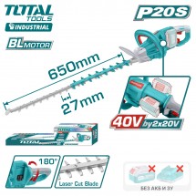 Кусторез аккумуляторный TOTAL THTLI40028