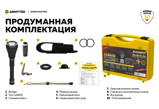 Фонарь Armytek Barracuda Pro XHP35 HI Белый