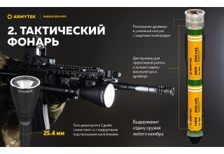 Фонарь Armytek Barracuda Pro XHP35 HI Белый