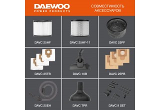 Пылесос строительный DAEWOO DAVC 2514S