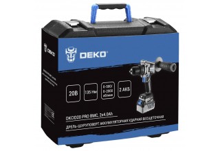 Дрель-шуруповерт ударная аккумуляторная DEKO DKCID20 PRO