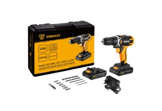 Дрель-шуруповерт аккумуляторная DEKO Banger 20V ONE + 083-1110