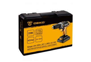Дрель-шуруповерт аккумуляторная DEKO Banger 20V ONE + 083-1110