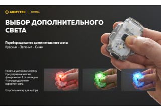 Фонарь Armytek Crystal USB-C Серый