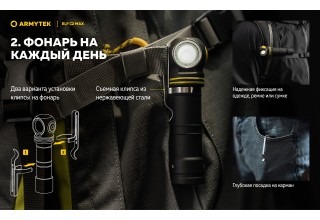 Фонарь Armytek Elf C2 Max USB-C Белый