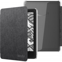 Обложка Fabric Cover with clear case для Kindle Paperwhite 2024/Colorsoft (черная) Обложка Fabric Cover with clear case для Kindle Paperwhite 2024/Colorsoft (черная)