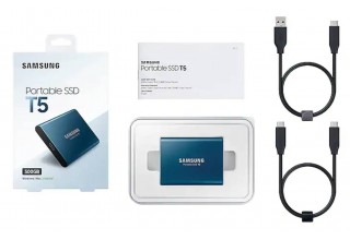 Внешний накопитель Samsung T5 500GB (синий) SSD USB 3.1
