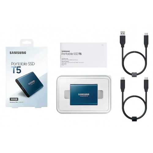 Внешний накопитель Samsung T5 500GB (синий) SSD USB 3.1