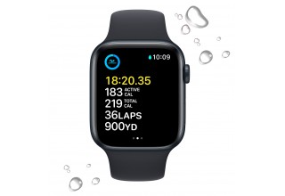 Умные часы Apple Watch Series SE Gen 2 40 мм (алюминиевый корпус, полуночный/полуночный, спортивный силиконовый ремешок) (S/M) MNT73LL/A