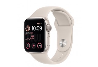 Умные часы Apple Watch SE 2 40 мм (алюминиевый корпус, звездный свет/звездный свет, спортивный силиконовый ремешок S/M) 