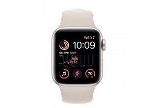Умные часы Apple Watch SE 2 40 мм (алюминиевый корпус, звездный свет/звездный свет, спортивный силиконовый ремешок S/M) 