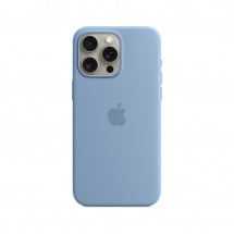 Чехол-накладка Apple MagSafe силиконовый для iPhone 15 Pro Winter Blue MT1L3FE/A
