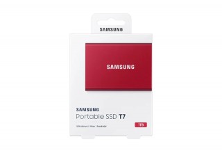 Внешний накопитель Samsung T7 1TB (красный)