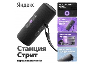 Умная колонка Яндекс Станция Стрит (черный)
